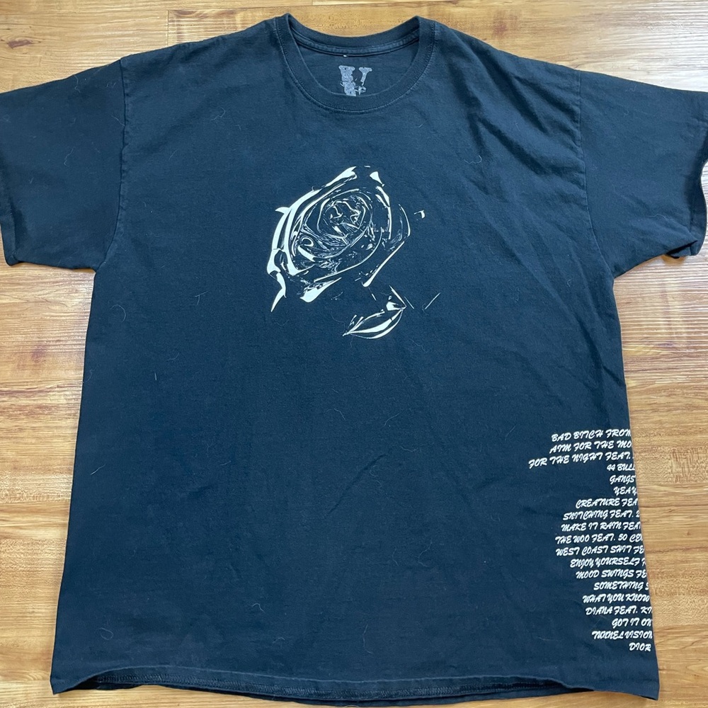Pop Smoke x Vlone Tracklist tee